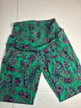 Aerie Paisley Printed Pants with Smocked waist M